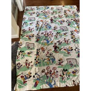 1 Vintage Pacific Disney Sports Mickey Mouse Twin Flat Sheet Only